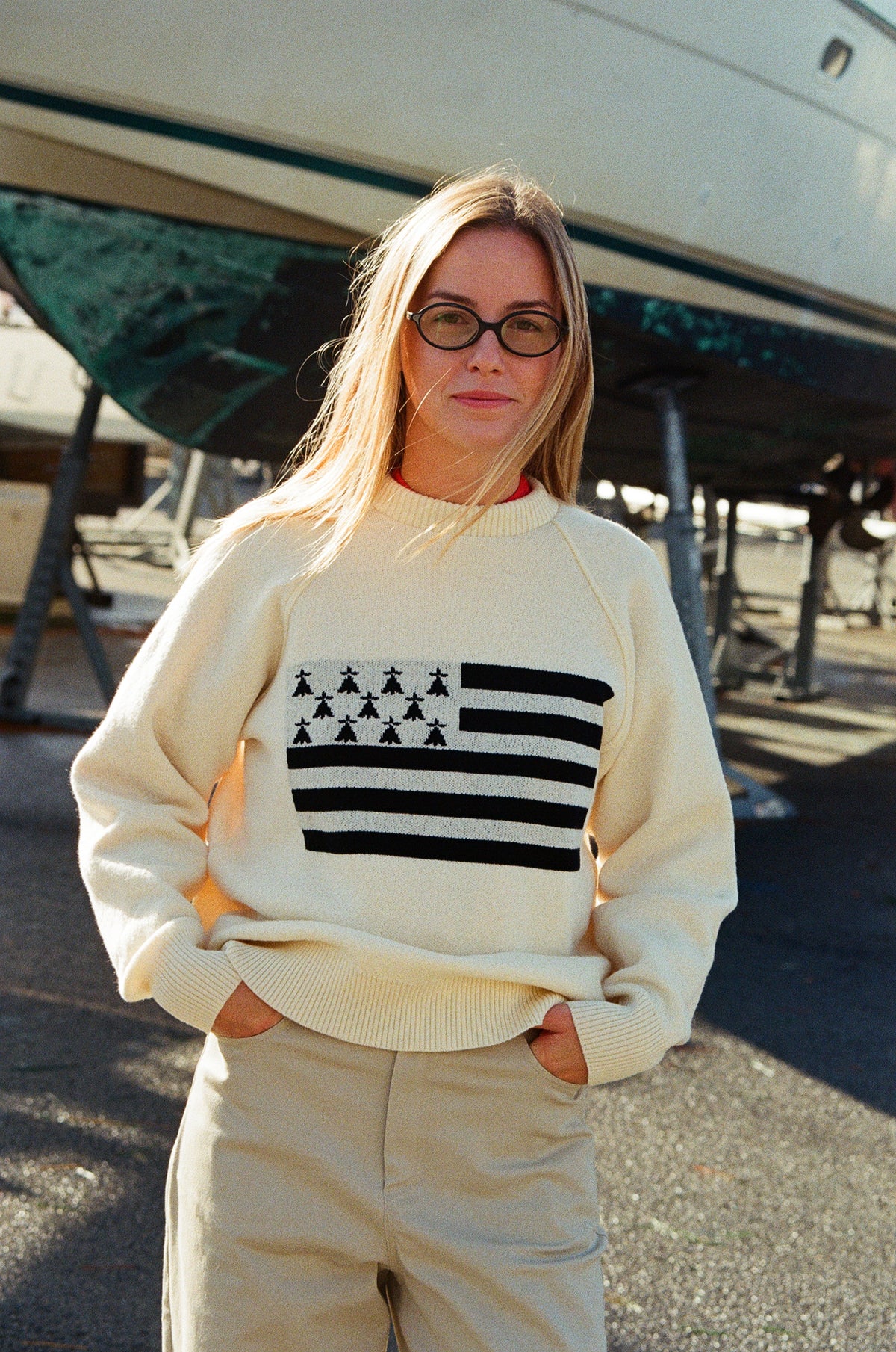 Pull Gwenn Ha Du- écru et noir