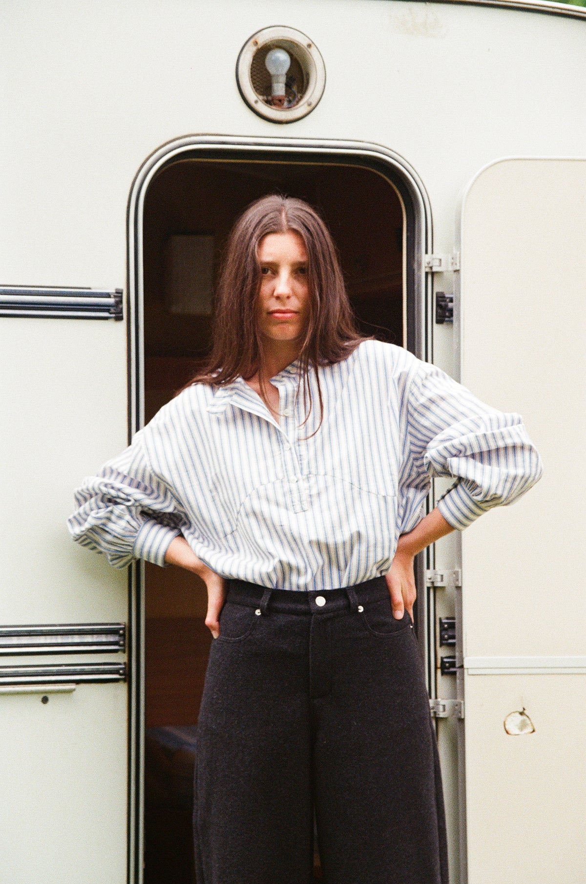 Blouse Justine- Rayures Ciel