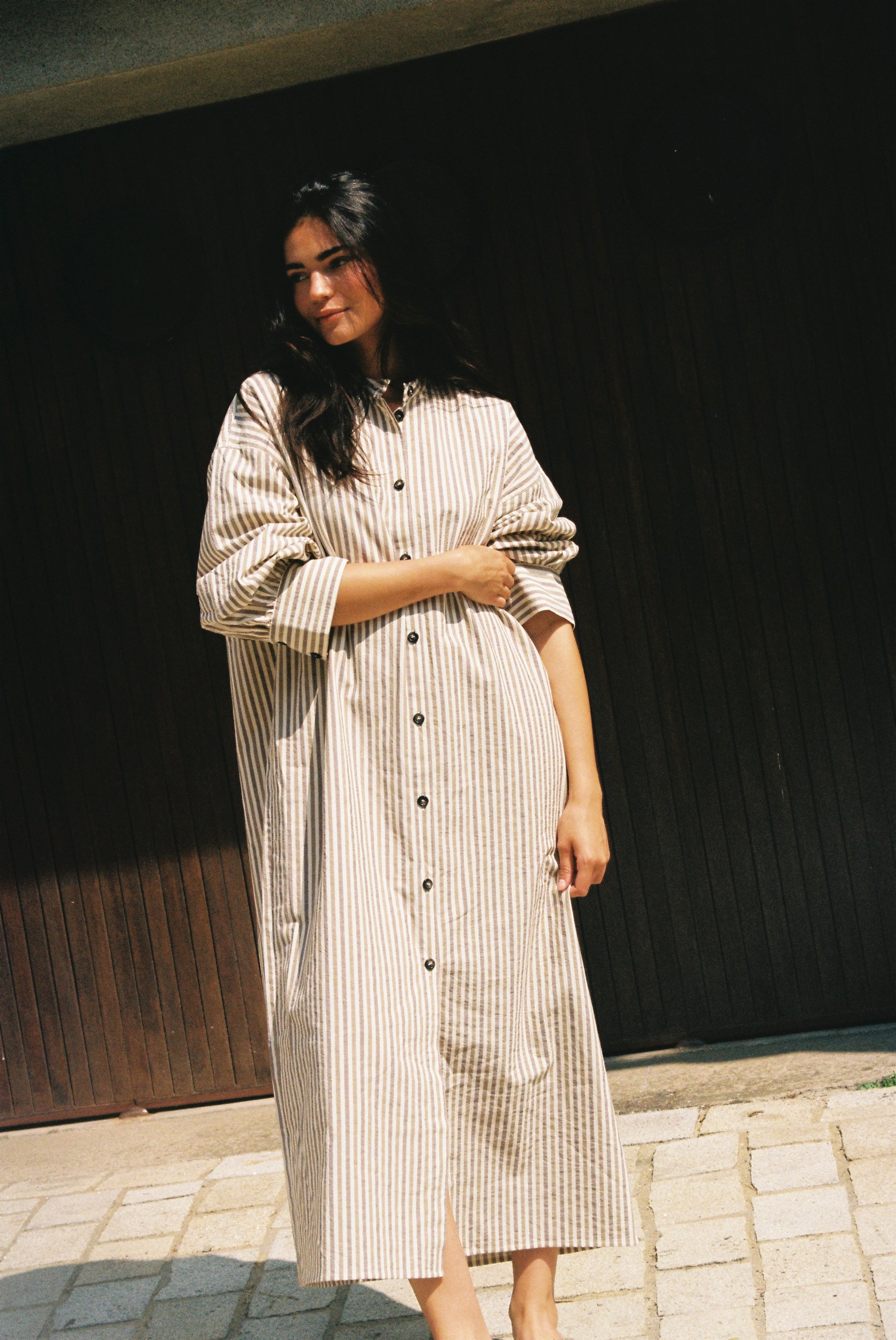 Robe Flotte-Ecru/Kaki