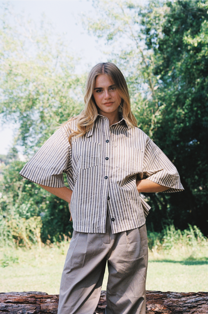 Chemise Brume-Ecru/Kaki