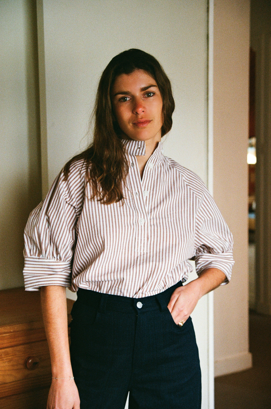 Blouse Zodiaque-Ecru/Bordeaux