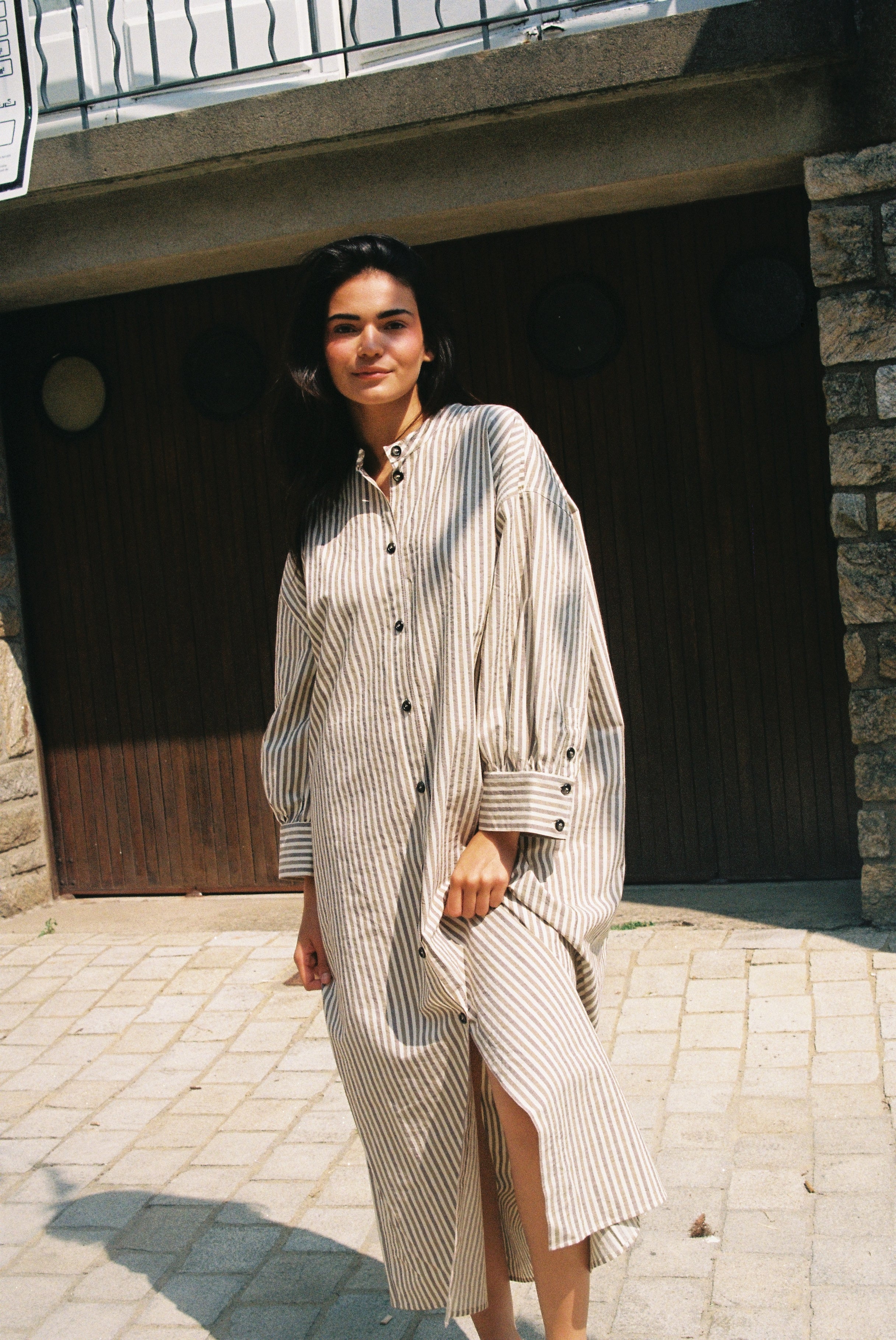 Robe Flotte-Ecru/Kaki
