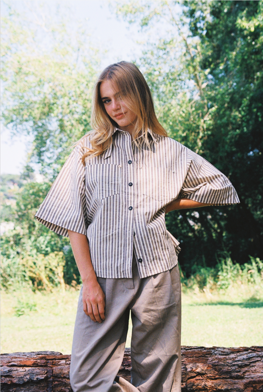 Chemise Brume-Ecru/Kaki