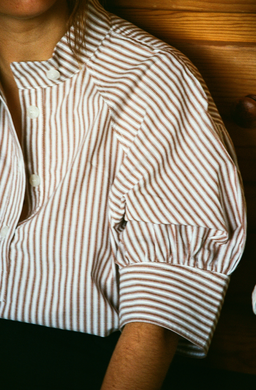 Blouse Zodiaque-Ecru/Bordeaux