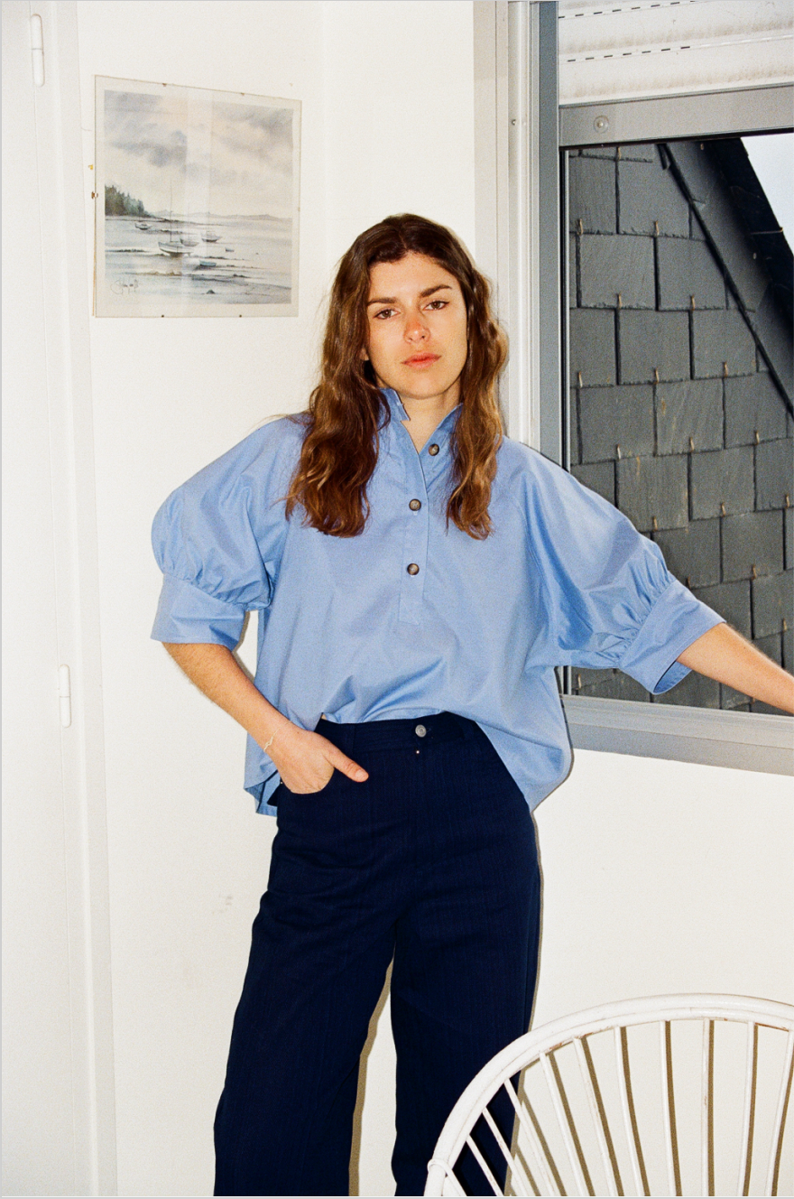 Blouse Zodiaque-Bleu Raisin