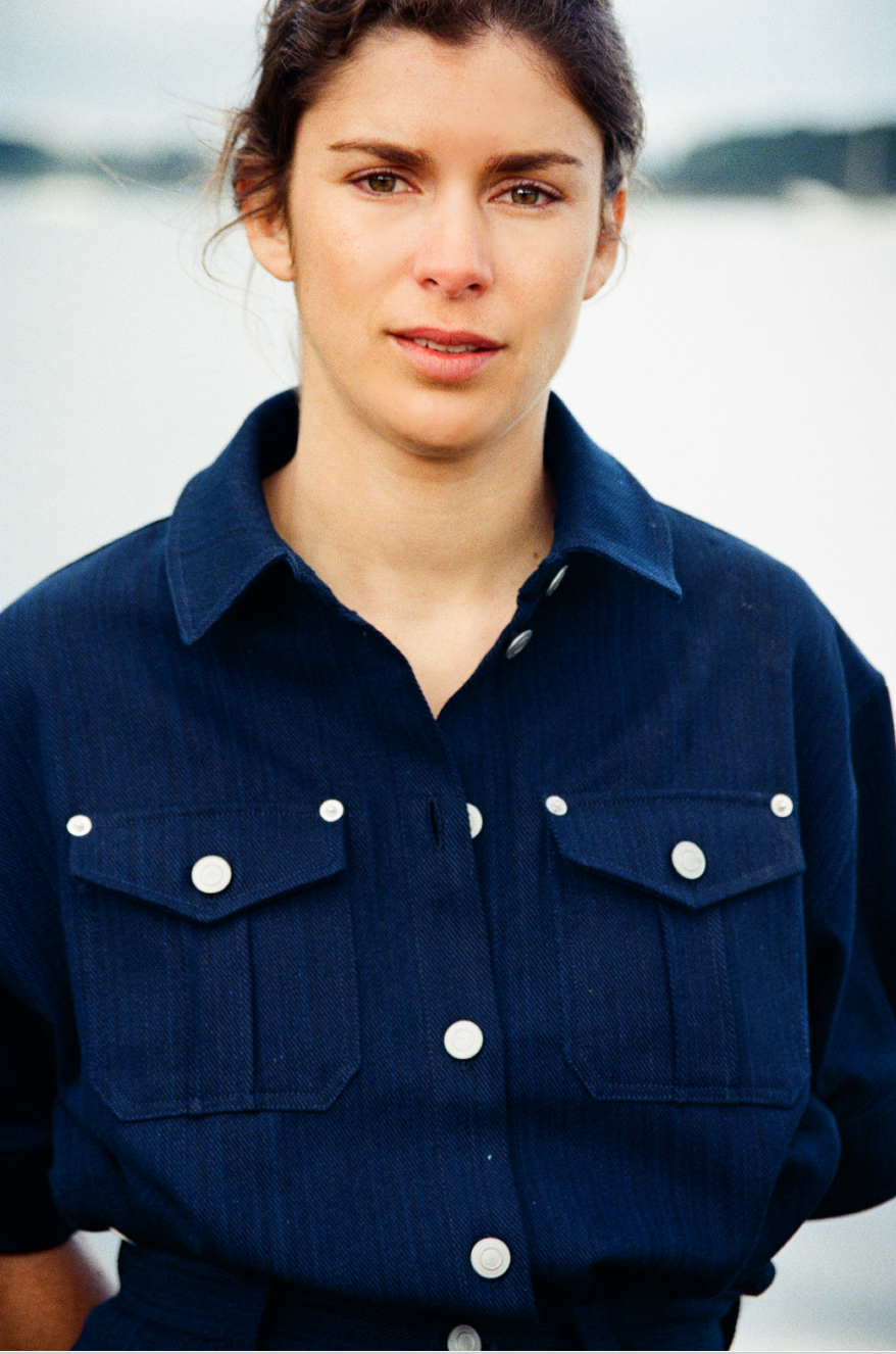 Blouse Talkie-Bleu Chiné