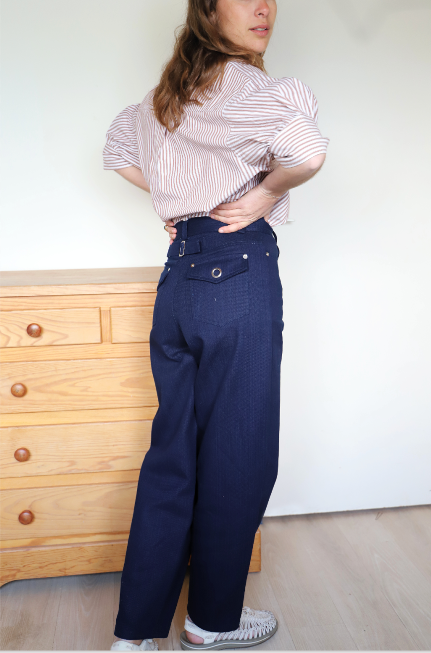 Pantalon Zef-Bleu Chiné